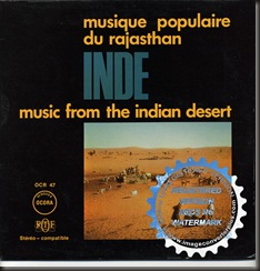 musique populaire du rajasthan ocora